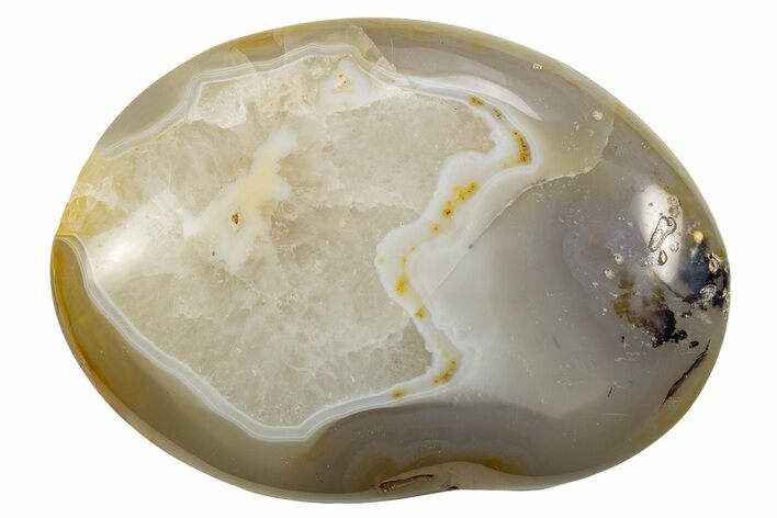 Polished Banded Orange and White Agate - Madagascar #319319